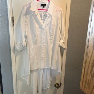 Lane Bryant White High Low Skirt